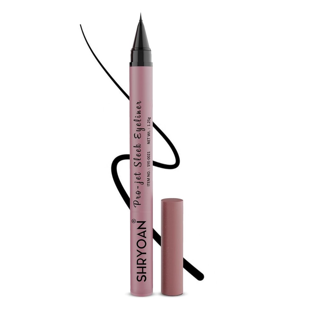 BEMT Black Liquid Eyeliner  Quick-Dry Formula | Long-Wearing, Travel-Friendly Design | Rich Black Finish | 1.25g