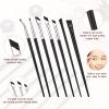 7Pcs Angled Eyeliner Brush Ultra Thin Eyeliner Brushes Eyebrow Concealer Brush Eye Brow Brushes Eyebrow Angled Brushs for Women view 3