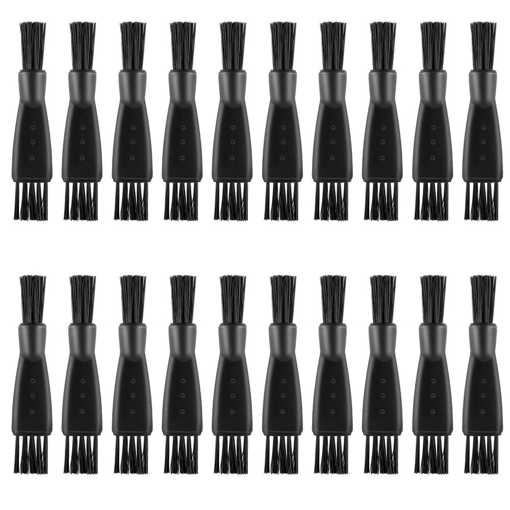 20PCS Electric Shaver Cleaning Brush, Black Cleaning Brush for Electric Shaver Clipper Cleaner, Double Sided Razor Clipper Cleaning-Brushes, Hair Remover Shaving Razor Brushes for Men