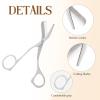 Eyebrow Scissors with Comb and Brush, Portable Eyebrow Trimming Scissors, Stainless Steel Eye Brow Grooming Shears for Men and Women Beard Eyelashes Eyebrows Facial Hair view 3