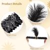 12 Pcs Black Feathered Headbands For Women, 1920S Vintage Style Hair Accessories With Flapper Design view 2