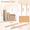 300 Pcs Wood Wax Applicator Kit 4 Style Wax Applicator Sticks with 4 Compartments Waxing Sticks Organizer Small Medium Large Waxing Applicators Waxing Sticks Assorted for Body Legs Face Nose Eyebrows view 2