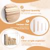 300 Pcs Wood Wax Applicator Kit 4 Style Wax Applicator Sticks with 4 Compartments Waxing Sticks Organizer Small Medium Large Waxing Applicators Waxing Sticks Assorted for Body Legs Face Nose Eyebrows view 3