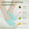 5-Toe Gel Lined Moisturizing Socks - Separate & Soothe with Aloe & Shea Infusion - Women & Men Fuzzy Spa Socks for Dry Cracked Heels & Soft Feet. view 3
