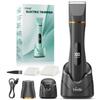 Electric Body Hair Removal Epilators for Men & Women,Waterproof Foil Shaver Razor Trimmer for Facial,Arms,Back,Legs,Chest & Groin,Wet/Dry Painless Groomer with Ceramic Blade,Travel Gift for Him,Black view 1