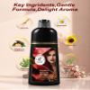 AngeRose Wine Red Hair Dye Shampoo 3 in 1, Natural Hair Dye to Cover Gray Hair, 400 ML view 3