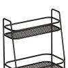 2 Tier Bathroom Counter Organizer, No Install Vanity Tray and Storage Countertop Shelf for Kitchen, Coffee Station, Office, Black view 4