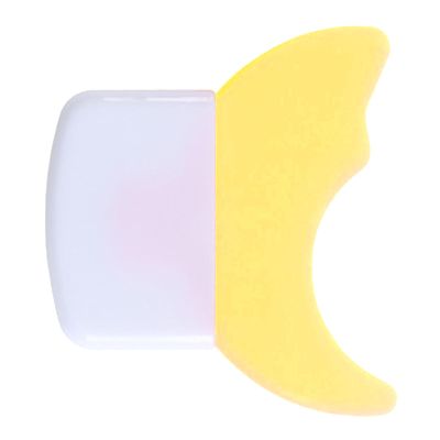ZJchao Silicone Eyelash Applicator Baffle Mascara Smear Protector for Eye Shadow Double Arc Design Skin Friendly Easy Clean (Yellow)