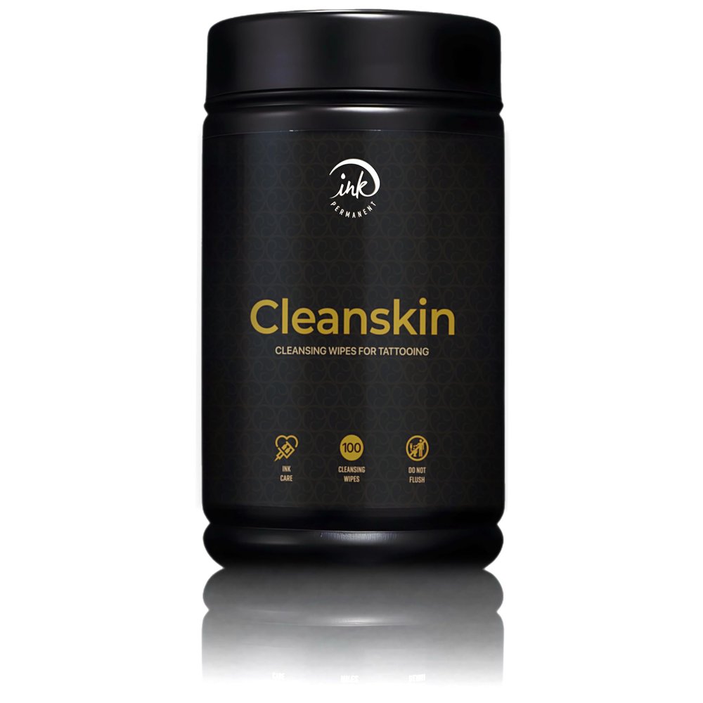 CleanSkin Green Soap Tattoo Wipes, 100-Count Pre-Soaked Wipes in Canister