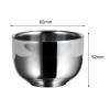 2x Stainless Steel Shaving Soap Bowl Double Layer Unbreakable Metal Soap Mug Bowl view 2