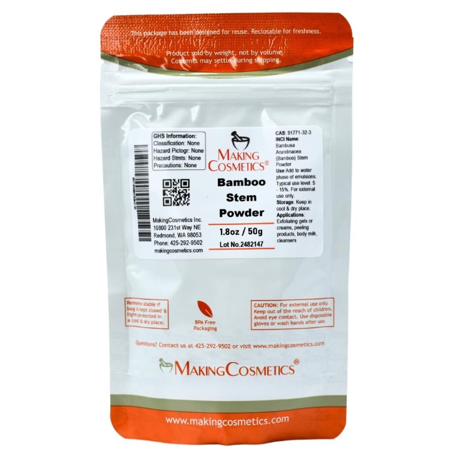 Bamboo Stem Powder - 1.8oz / 50g - Skin & Hair Care Ingredients - MakingCosmetics