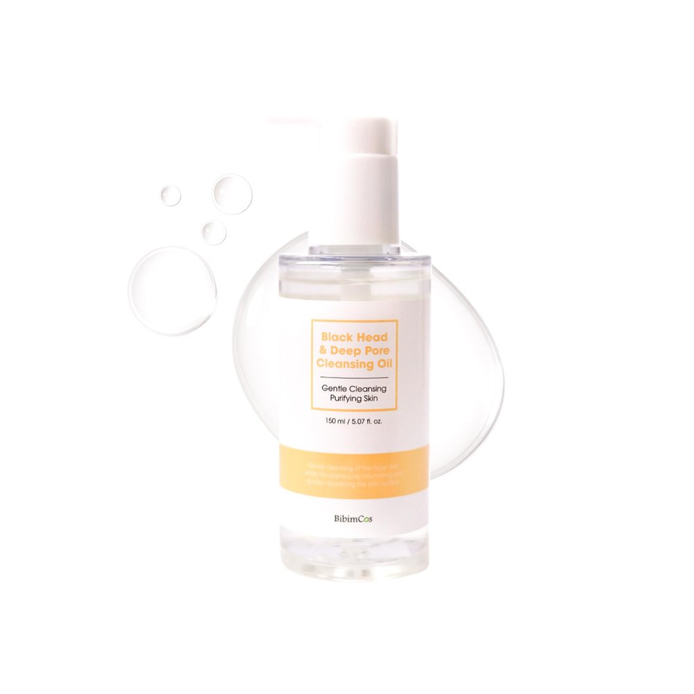 Bibimcos Blackhead & Deep Cleansing Oil 150ml, Korean Facial Cleanser, for Women