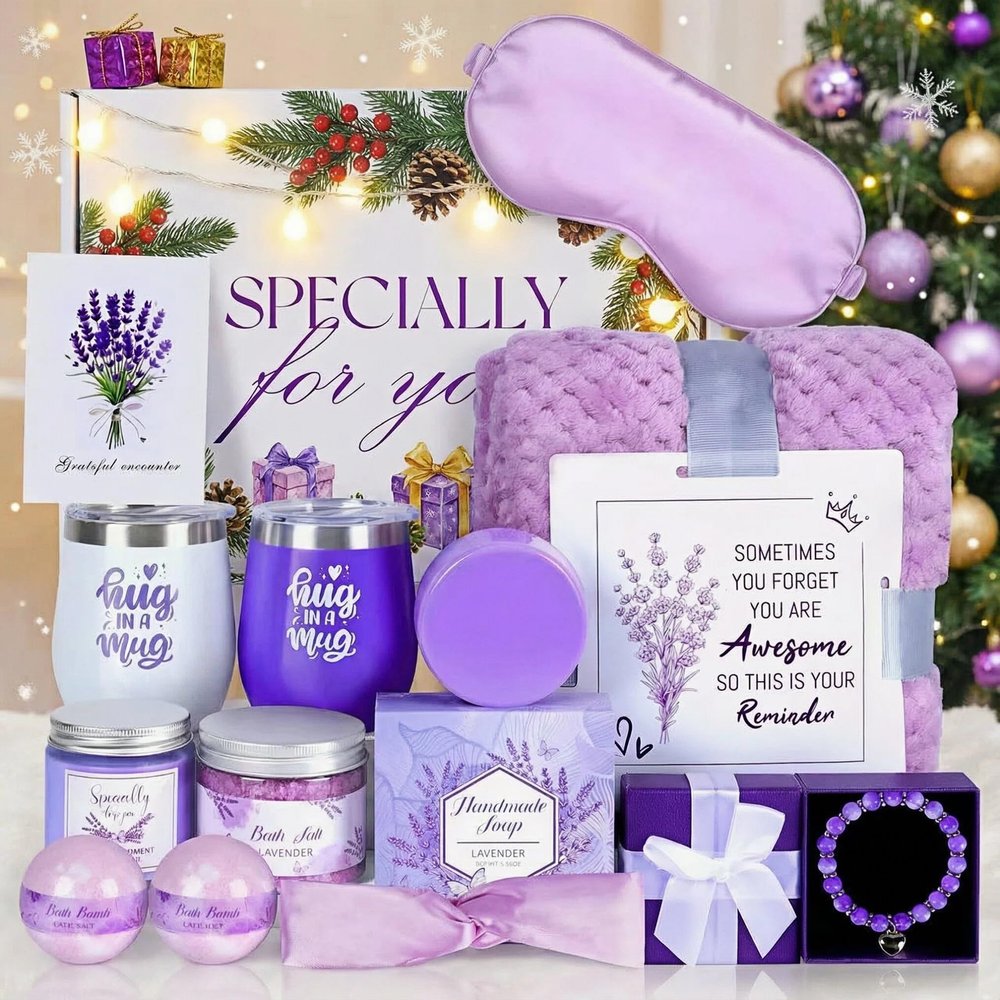 Get Well Soon Gifts,Christmas Gifts Baskets for Women,Birthday Gift Boxes For Women,12Pcs Self Care Package,Thinking of You Gift Basket,Relaxing Spa Gift For Her, Mom,Wife, Sister,Friend