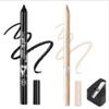 Colored Gel Glitter Eyeliner Pencils Pen Set, 2 Pcs Eyeliner Waterproof Lip Liner Eye Shadows Eyebrow Pencils Pen Eye Makeup (01 Black & 03 White) view 1