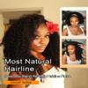 Afro Kinky Curly Half Wig Human Hair 24 Inch 200% Density Glueless Wear And Go Flip Over Kinky-Curly Half Wigs for Black Women Headband Human Hair Wig with Drawstring view 2