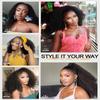 Afro Kinky Curly Half Wig Human Hair 24 Inch 200% Density Glueless Wear And Go Flip Over Kinky-Curly Half Wigs for Black Women Headband Human Hair Wig with Drawstring view 4