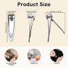 Nail Clippers Bulk Stainless Steel Portable Fingernail Cleaner Thick Sturdy Toenail Clipper, Travel Mini Sharp Curved Nails Cutter for Women Men Homeless Toe Finger, Manicure Trimmer (2-inch, 100) view 2