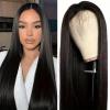 100% Human Hair, Pre-Cut 28 inch Glueless Lace Front Wig, Natural Black Straight Wig Human Hair 6x4 HD Lace Frontal Wigs for Women (22 inch) view 1