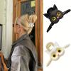 2-piece set of cartoon cat hair clips, women's black and white design hair clips, fashionable and cute clips, fashionable hair accessories, girls' gifts