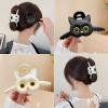 2-piece set of cartoon cat hair clips, women's black and white design hair clips, fashionable and cute clips, fashionable hair accessories, girls' gifts view 3