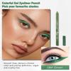 Colored Gel Glitter Eyeliner Pencils Pen Set, 2 Pcs Eyeliner Waterproof Lip Liner Eye Shadows Eyebrow Pencils Pen Eye Makeup (01 Black &08 Green) view 2