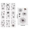 10pcs Spider Web Temporary Tattoos, Waterproof Halloween Face Temporary Tattoos Scary Realistic Spiderweb Face Body Legs Arms Stickers for Kids Adults Unisex Halloween Costumes view 2