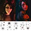 10pcs Spider Web Temporary Tattoos, Waterproof Halloween Face Temporary Tattoos Scary Realistic Spiderweb Face Body Legs Arms Stickers for Kids Adults Unisex Halloween Costumes view 3