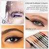 Colored Gel Glitter Eyeliner Pencils Pen Set, 2 Pcs Eyeliner Waterproof Lip Liner Eye Shadows Eyebrow Pencils Pen Eye Makeup (01 Black &07# Blue) view 3