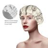 The Eiffel Tower and a Bicycle Shower Cap for Women Men Large Reusable Shower Bonnet Double-Layer Waterproof Bath Caps Elastic Band Hair Hat for All Hairstyles, Travel-Friendly view 3