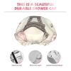 The Eiffel Tower and a Bicycle Shower Cap for Women Men Large Reusable Shower Bonnet Double-Layer Waterproof Bath Caps Elastic Band Hair Hat for All Hairstyles, Travel-Friendly view 4