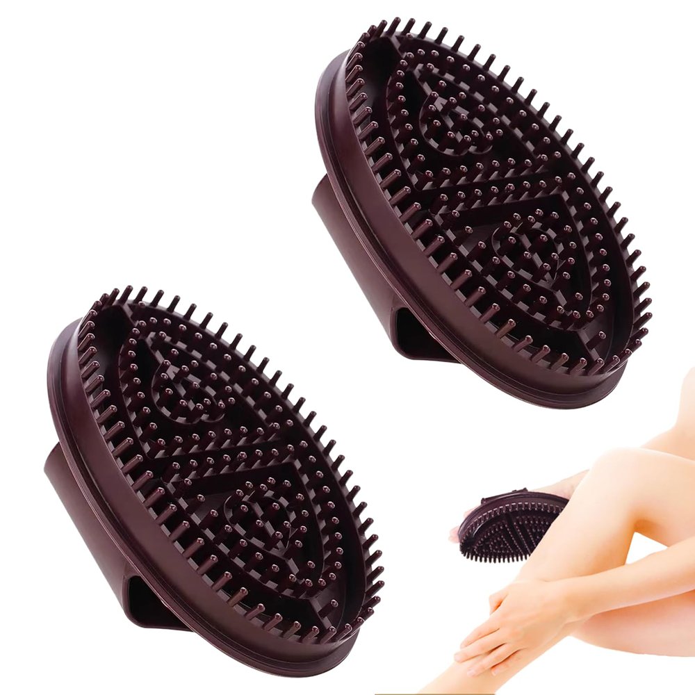2 PCS Meridian Brush Massage Brush,Meridian Brush Body,Brush for Belly Body Brush, for Scalp Full Body Relaxation Massage Gentle Exfoliation, Moisturizing