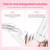 Bikini Trimmer for Women-2 in 1 Dual Head Electric Razors,USB Rechargeable Bikini Electric Shaver,IPX7 Waterproof Dry & Wet Use Body Hair Trimmer and Facial Hair Remover for Underarm Leg Body,White view 4