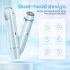 Bikini Trimmer for Women-2 in 1 Dual Head Electric Razors,USB Rechargeable Bikini Electric Shaver,IPX7 Waterproof Dry & Wet Use Body Hair Trimmer and Facial Hair Remover for Underarm Leg Body,Blue view 3