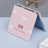2Pcs Cute Compact Mirrors, 2.6x2.8in 1x/2x Magnification, Mini Pocket TravelMirror, Small Mirror for Handbag Purse Makeup Tools for Women&Girls (Pink & Blue withClouds,Bow & Rainbow Designs) view 2