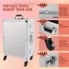 24 Inch Large Capacity Aluminum Alloy Trolley Cosmetic Case with Lamp and Mirror, Professional Follow-up Artist, Makeup Artist Toolbox view 3