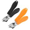2 Pcs Edgy Nail Clipper Wide Jaw Opening Anti-Splash Slanted Clippers Angled Curved Toe for Thick Toenails for Seniors Men and Women(Black+Orange) view 1