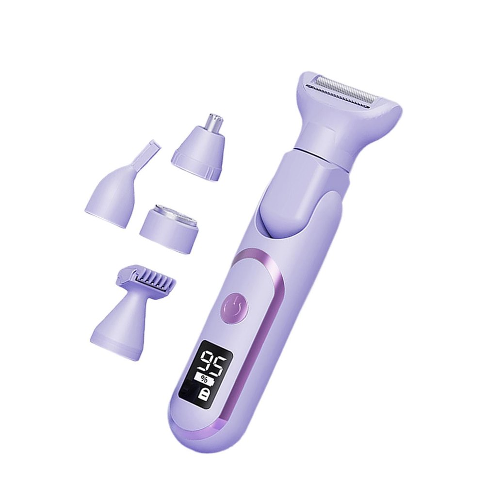 Fhtdhm USB Rechargeable Women's Hair Removal Tool for Face and Body Areas, Purple