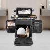 Rolling Makeup Train Case, Professional Soft Sided Makeup Case Trolley Hairstylist Traveling Bag w/4 Wheels & Heat Insulation Full Layer for Makeup Enthusiasts & Hair Barbers view 3