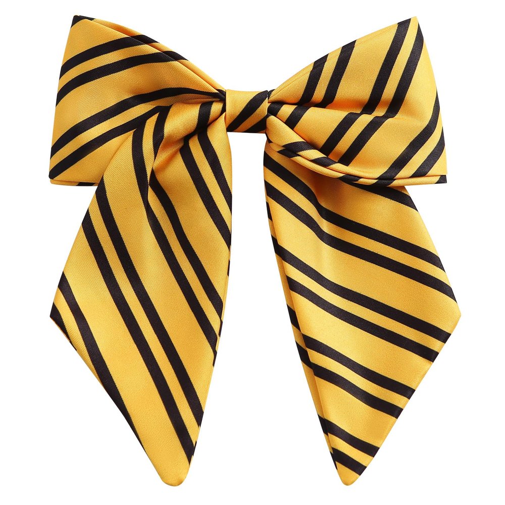 Big Stripe Hair Bow 6 Inch Women French Barrette Clips Wizard Hair Accessories Yellow
