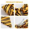 Big Stripe Hair Bow 6 Inch Women French Barrette Clips Wizard Hair Accessories Yellow view 3