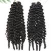 RHEANNA Feather Crochet Human Hair With Tight Curly Ends Invisible Knots Deep Curly Crochet Human Hair Extensions Knotless Pre-Separated 18inch 60g view 2