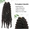 RHEANNA Feather Crochet Human Hair With Tight Curly Ends Invisible Knots Deep Curly Crochet Human Hair Extensions Knotless Pre-Separated 18inch 60g view 4