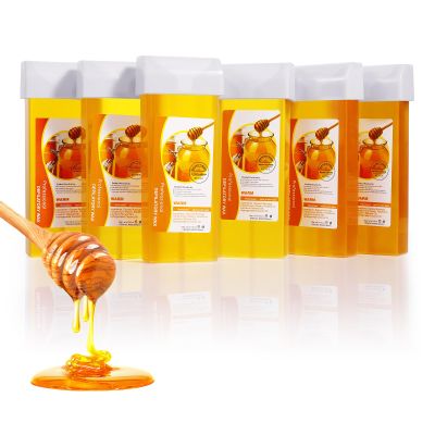 Roll on Wax Refill: 6 Honey Wax Roller Refill - At-Home Hair Removal Cartridge for Body Legs Arms (100g/3.53oz, 6 Pack)