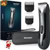 kensen Body Hair Trimmer for Men - Manscape Electric Shavers for Men, Rechargeable Pubic Hair Trimmer with Replaceable Ceramic Blade Head IPX7 Waterproof Wet/Dry Groin Trimmers Ball Shaver (Black) view 1