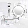 8" Wall Mounted with Lights LED 1X/5X Magnification Makeup Vanity Mirror Double Sided,Touch Button Adjustable Light,Shaving Makeup in Bedroom Bathroom USB Recharge (Black) view 2