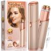 Facial Hair Removal for Women: Painless Rechargeable Face Shaver Electric Hair Remover Device for Peach Fuzz Upper Lip Chin (Gold) view 1