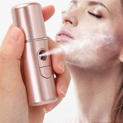 ZJchao Face Mist Sprayer, Handheld Humidifier Cooling Mist Portable Moisturizing Face Humidifier, for Skin Care & Body Moisturized & Eyelash Extensions (Rose Gold)