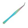 Ymiko Professional Stainless Steel Eyelashes Extension Tweezers for Makeup Tools Nail Art, Seamless Fitting and Comfortable Grip, (Color Curved [Sealing]) view 1