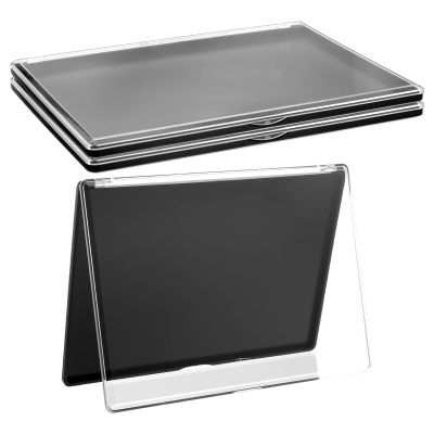 3 Pack Magnetic Makeup Palette with Clear Top, Empty Eyeshadow Pan Dispensing Storage Box with 30Pcs Adhesive Metal Stickers for DIY Cosmetics Lipstick Blush Powder-9.25X6.57Palette