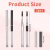 2 PCS Eye Brow Brush with Cap, Reusable Travel Eye Brow Brushes, Spooly for Lashes, Eyebrow Spoolie, Portable Eyebrow Spiral Brushes with Handle, Makeup Tool, Make up Accessories for Women view 3